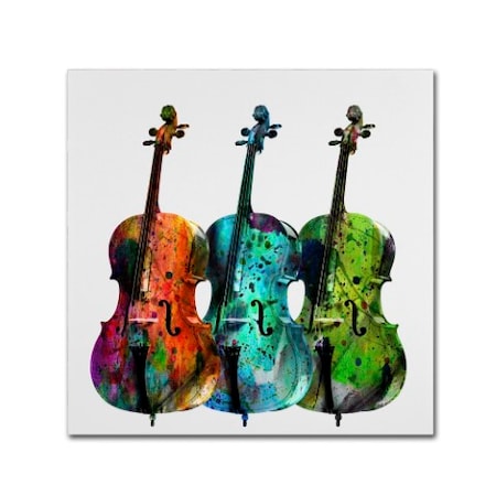 Mark Ashkenazi 'Cello' Canvas Art,14x14
